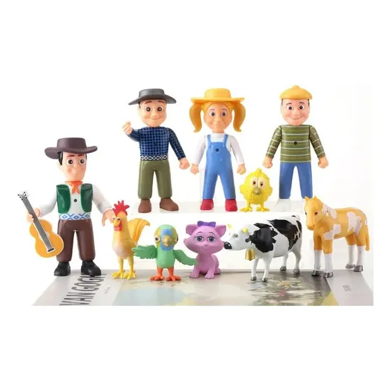 Granja De Zenón 10 Personajes Muñecos Bartolito Loro Pepe 
