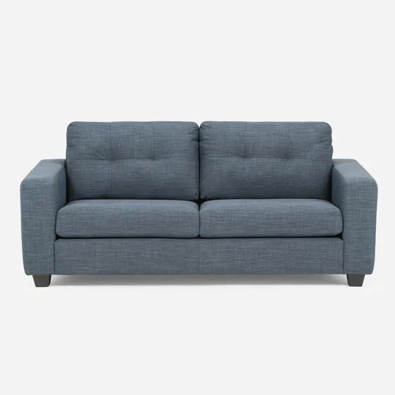 Sofá Rosen Mira 3 Cuerpos Tela Denim Color Azul