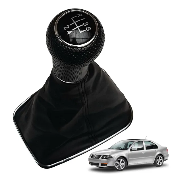 Pomo O Pera Con Forro Y Base Cromada Jetta Golf Mk4  Nueva 