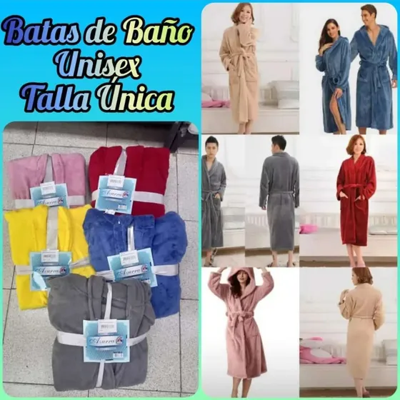 Bata De Baño Unicolor. Talla Única. M2025-02