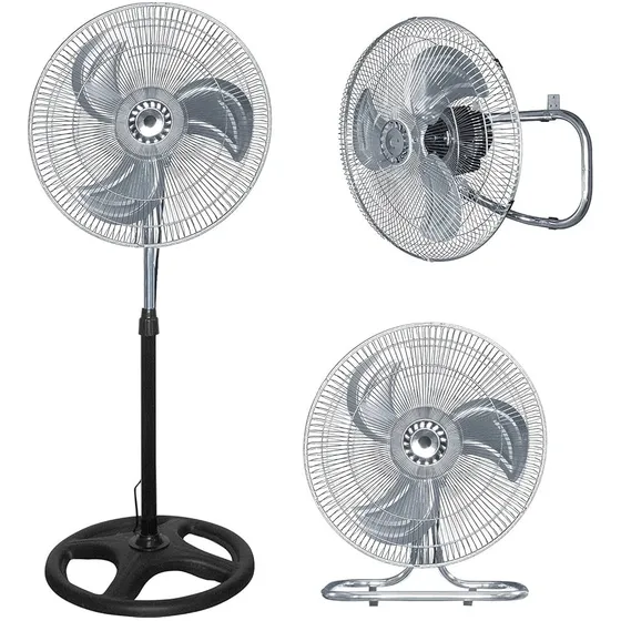 Ventilador 18 Pulgadas Pedestal, Piso Y Pared 3 Velocidades