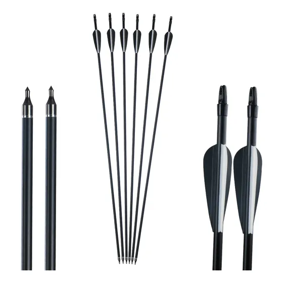 Tradicional Arco Y Flechas Profesional Carbono 6 Unidades