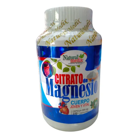 Citrato De Magnesio 100% Natural Oasis De La Salud 100 Capsu