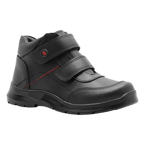 Bota Escolar Niño Bambino Piel Negro Contactel Super Cómodos