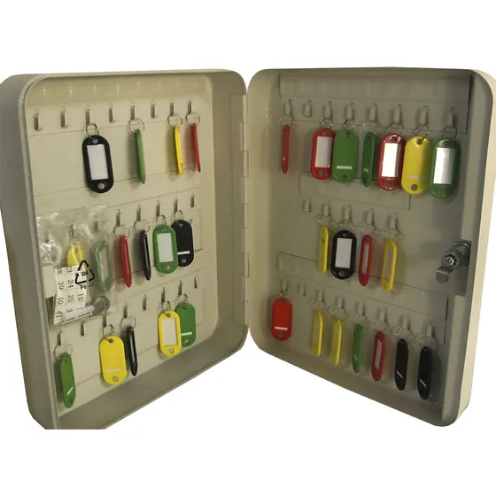 Caja Metalica Con Cerradura Para 45 Llaves. 30 X 24 X 8cms.