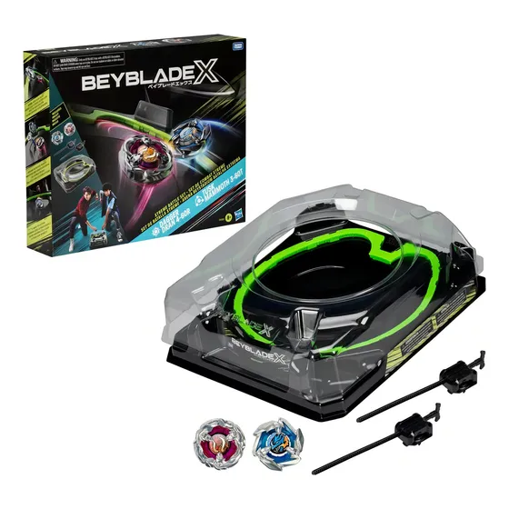 Beyblade X Xtreme Battle Set Con Beystadium Arena Con Riel X Color Negro
