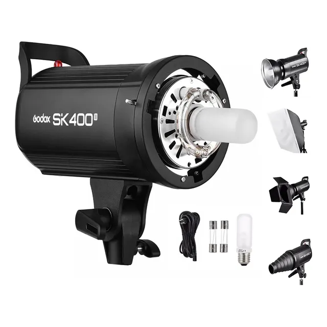Flash De Estudio Godox Sk400ii Con Luz De 150w Modelado Led