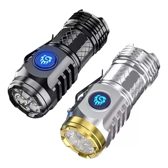 2pzs Monstruo Tres Ojos Mini Linterna Tactica Ultra Potente