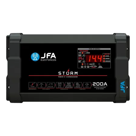Fonte Carregador JFA 200A Storm Voltímetro Digital 220V 10000W