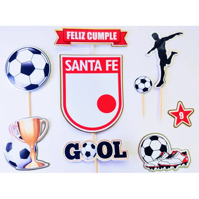 Decoración Torta Equipos De Futbol, Decoración Para Ponqué