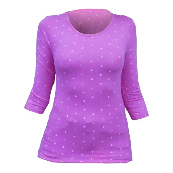 Blusa Camisa Para Dama Casual Manga 3/4 Estampada