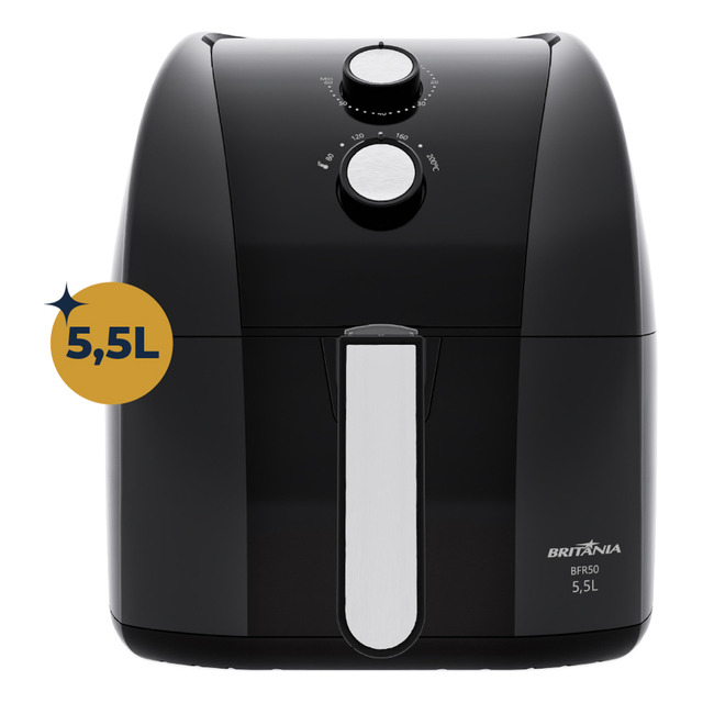 Air Fryer Britânia 5,5l 1500w Antiaderente Redstone Bfr50 127v