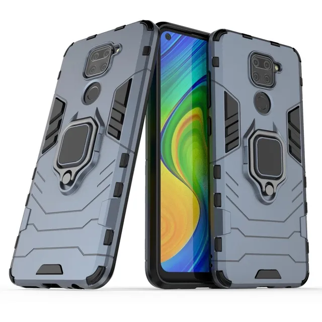 Funda Para Xiaomi Redmi Note 9 Normal Uso Rudo Case Anillo Metalico