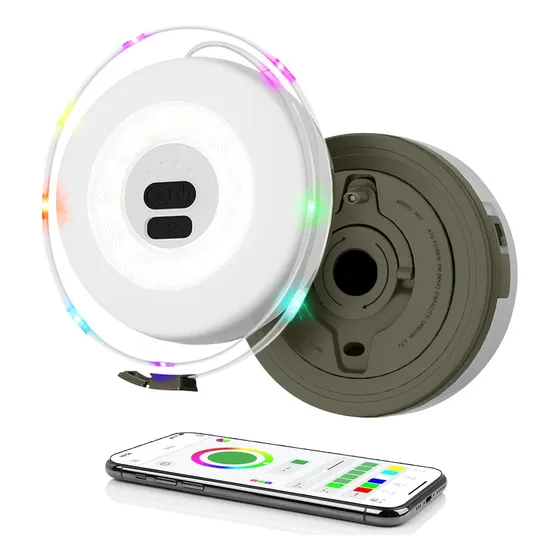 Luz Led + Cadena Multifuncional Para Acampar Recargable Usb Rgb And App Control