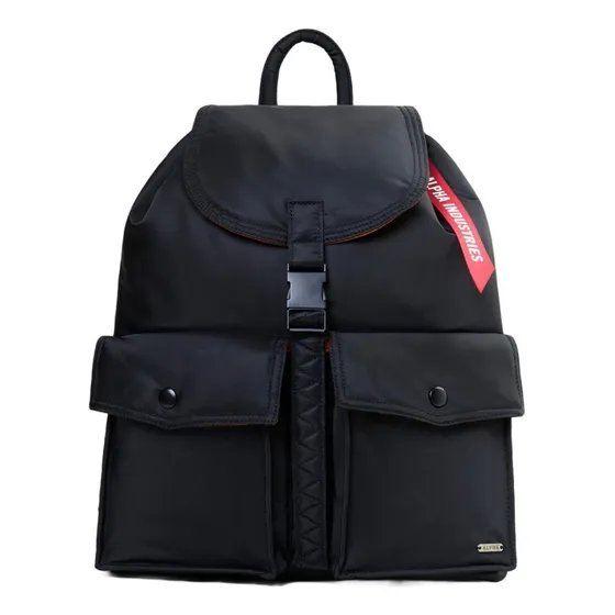 Mochila De Nylon Backpack 21 Litros Alpha Color Negro