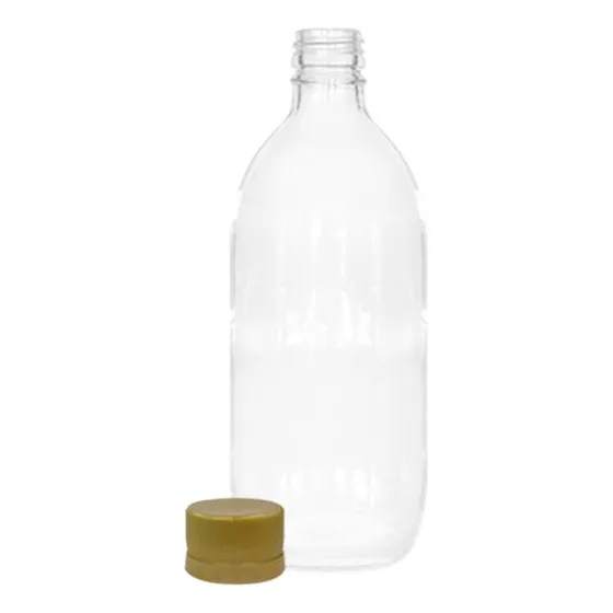 Botella De Vidrio Vinagrero 500cc Con Tapa Plástica