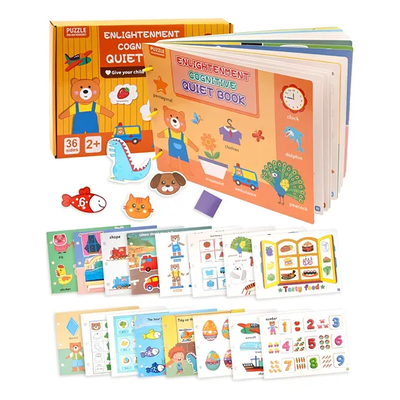 Libro De Actividades Cognitivo Reutilizable Montessori Osito