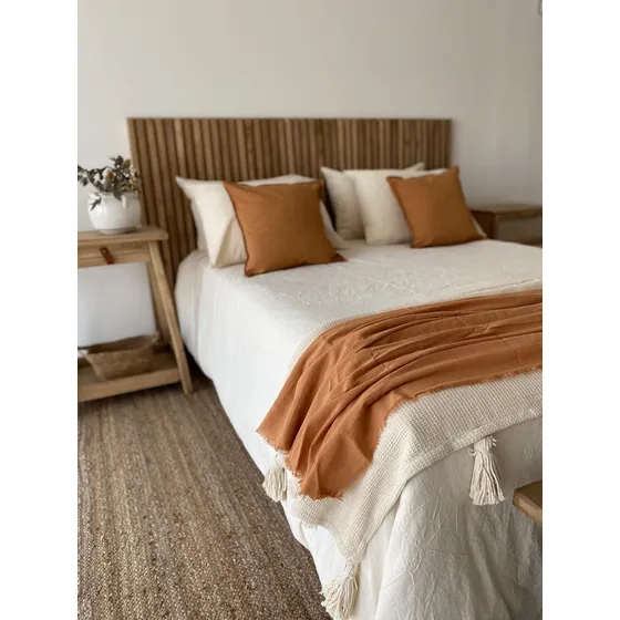 Pie De Cama / Manta Gasa Flecos 220x150cm 100% Algodón 