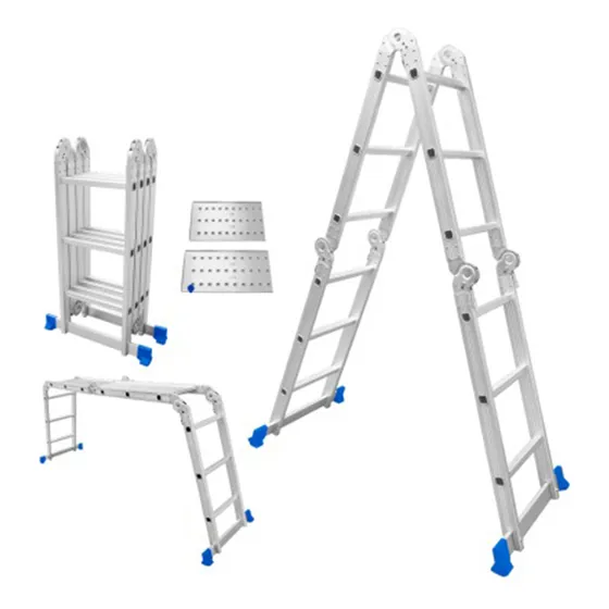 Escalera Andamio 12 Escalones Aluminio Con Plataforma Wadfow