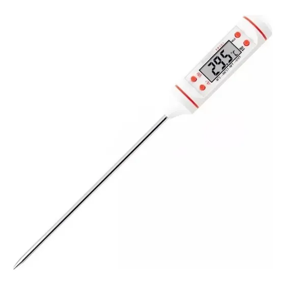 Termómetro Digital De Cocina Pantalla Led Sonda Larga 1,5v