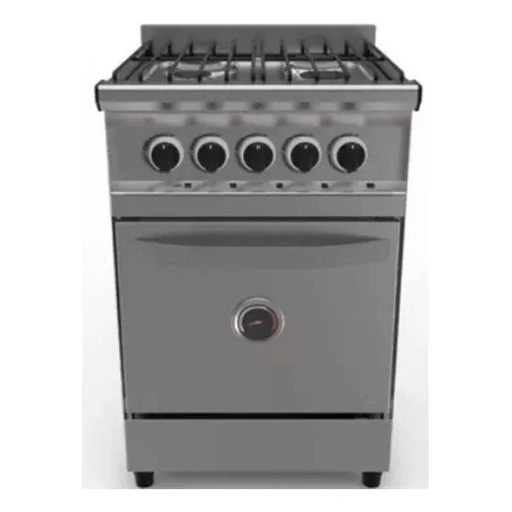Cocina Fornax Fit 50 Cm. 4 Hornallas Rejas Enlozadas