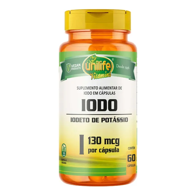 Yodo 130 mcg de yoduro de potasio Unilife 60 cápsulas
