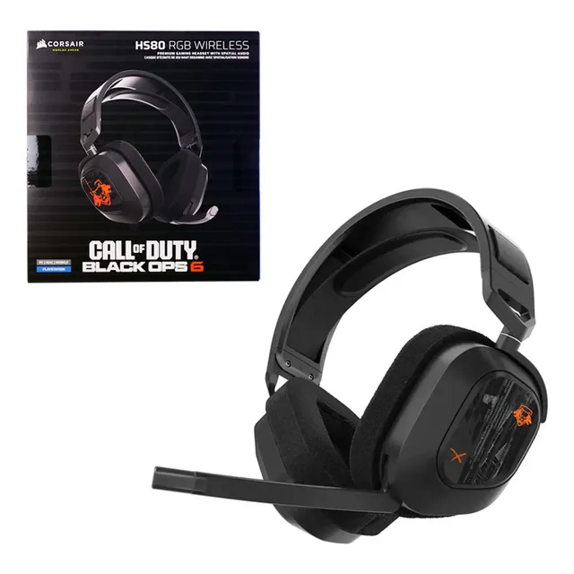 Diadema Corsair Hs80 Rgb Wireless Call Of Duty Black Ops 6 Color Negro