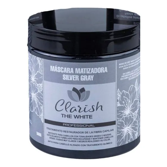 Máscara Matizadora Silver Gray Clarish The White 500gr 