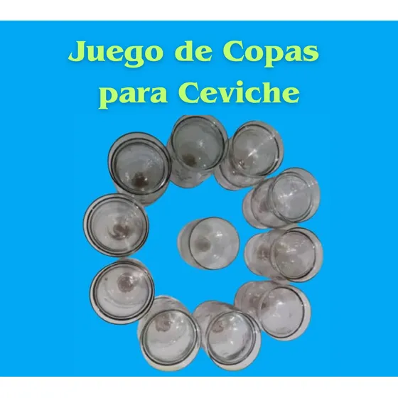 Juego De 11 Copas Para Ceviche, Camarones Ó Fruticas.
