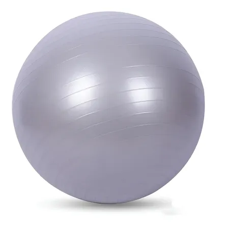 Bola de Pilates Suíça Justgofit 65cm Cinza com Bomba Antiestouro