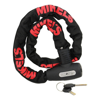 Cadena Con Candado Hd Llave Seguridad 90 Cm Mikels Color Negro Y Rojo Cadena Con Candado Hd Llave Seguridad 90 Cm Mikels Color Negro Y Rojo