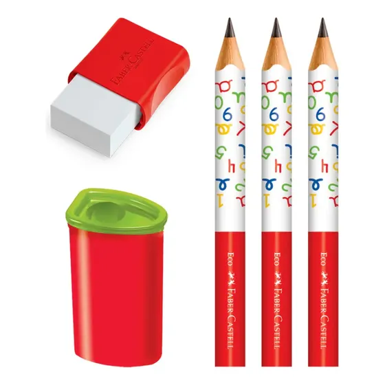 Material Escolar Infantil Lapis Jumbo Apontador Borracha Top