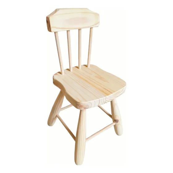 Silla Infantil De Madera Torneada Nórdica