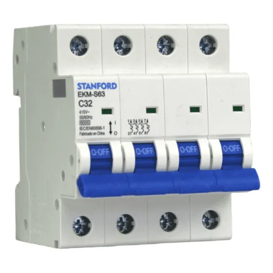 Interruptor Automático 4x32a 6ka Curva C Stanford Color Blanco