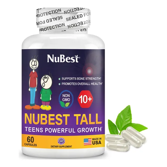 Suplemento Nubest Tall 10+ Bone Strength, 60 Cápsulas (1 Paq