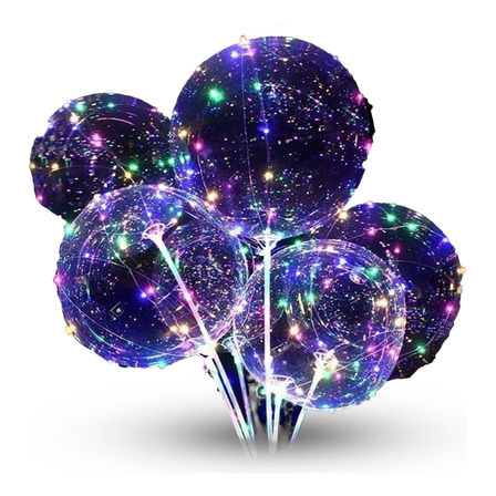 1 Globo Cristal Gigantes Con Luz Led Multicolor 1 Globo Cristal Gigantes Con Luz Led Multicolor