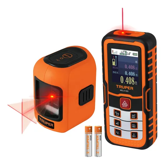 Kit Medidor De Distancia Laser 100m, Nivel Laser Cruzada 10m
