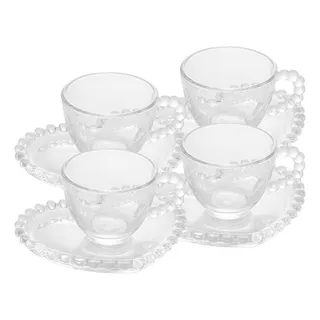 4 XĂcaras Para CafĂ© Wolff Pearl De Cristal Incolor 4 XĂcaras Para CafĂ© Wolff Pearl De Cristal Incolor