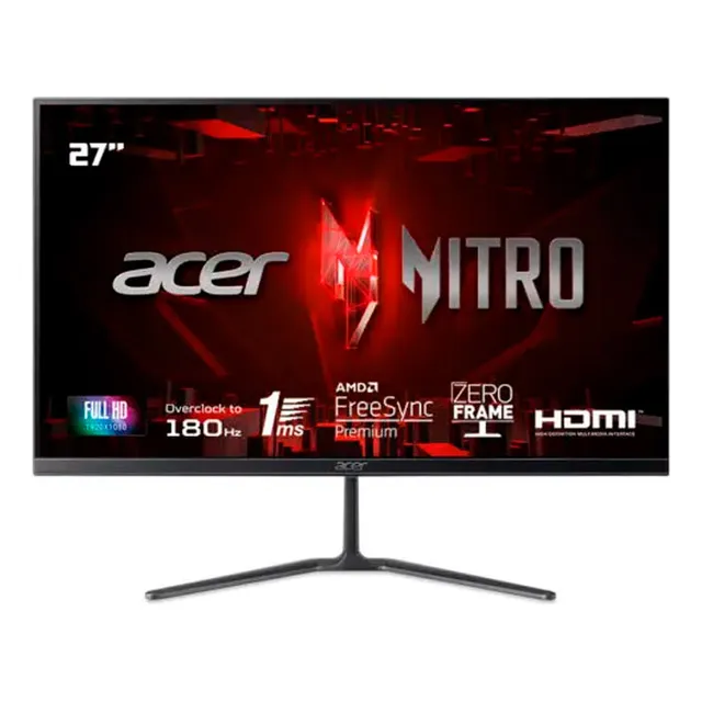 Monitor Acer 27 Nitro Kg270 Ips 180hz 1ms 1920x1080 Color Negro 110V