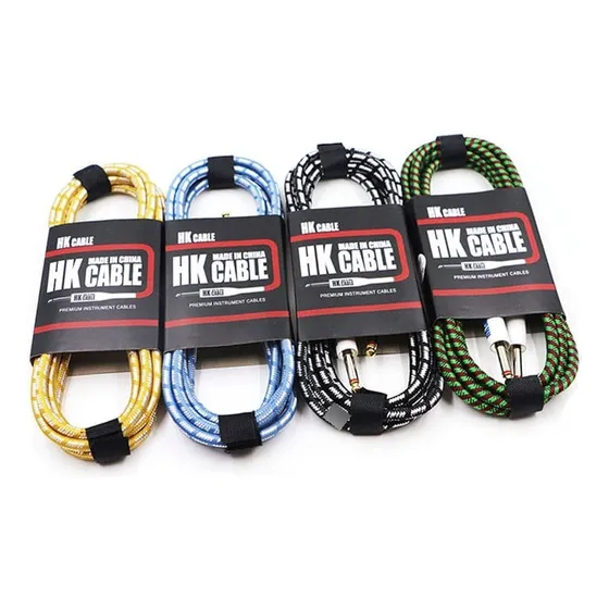 Cable De Audio 3mts Para Guitarra Eléctrica Bajopiano Amplif
