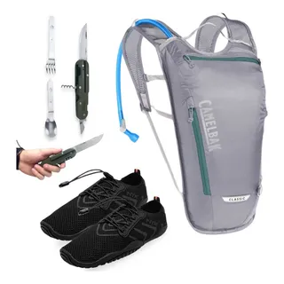 Kit Mochila Hidratação 2l + Conjunto Talheres + TĂȘnis Tam 40 Kit Mochila Hidratação 2l + Conjunto Talheres + TĂȘnis Tam 40