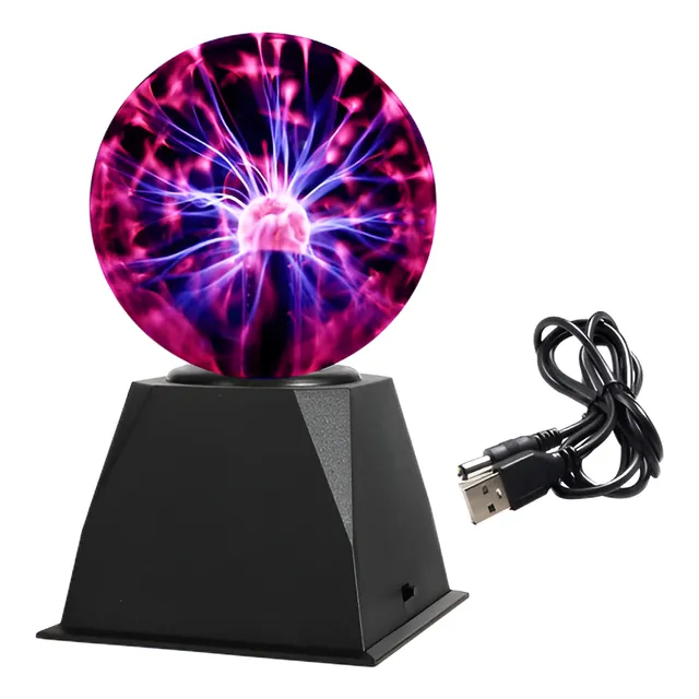 Lampara De Plasma Bola Magica 5 Pulgadas Sensible Al Tacto