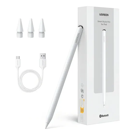 Ugreen Smart Stylus LP707 Lápiz 2ª Generación Con Carga Magnética Para iPad Blanco | Cuotas sin interés