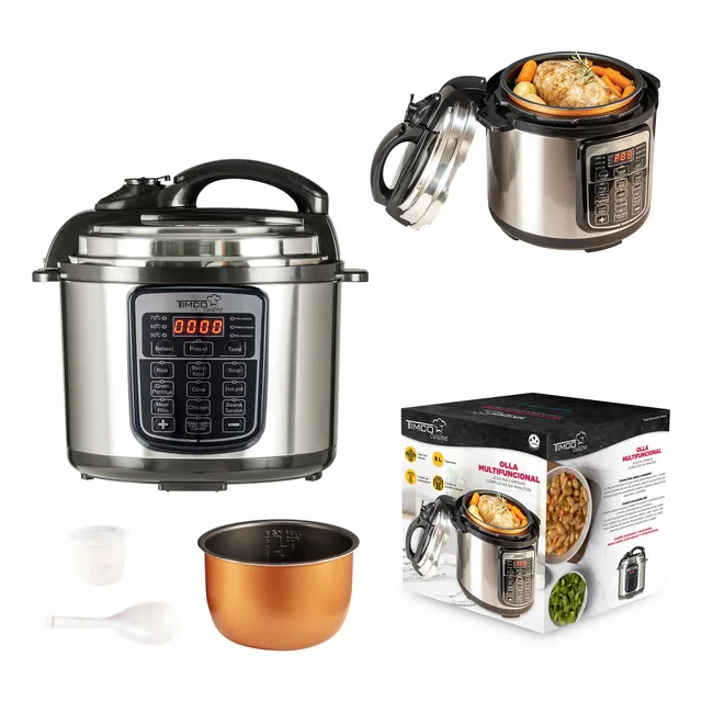 Olla Instant Express Multifuncional Timco Olla Electrica 5l Color Gris Frecuencia 60