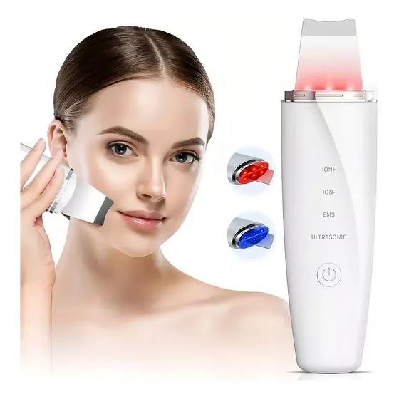Beaustat AC24-8 Limpiador De Piel Ultrasonico Exfoliador Luz Led Azul Y Roja