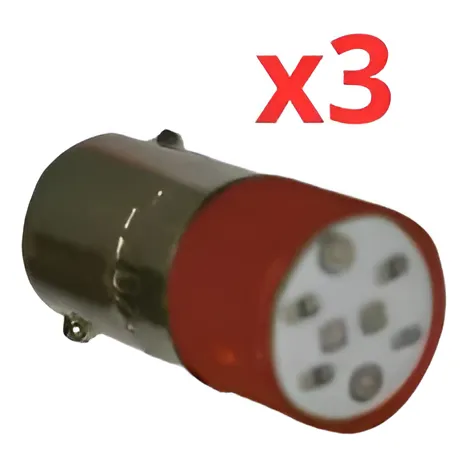 Bombillo Tipo Bayoneta Led Rojo 220vac