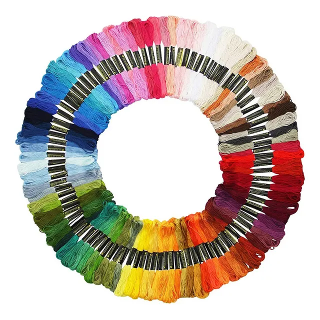 Juego De Hilos Para Bordar De Seda, 100 Piezas, 100 Colores