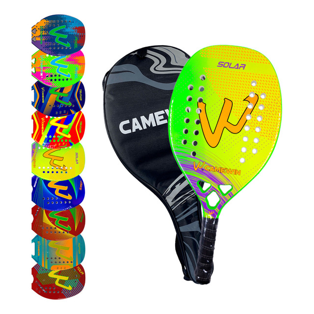 Raquete De Beach Tênis Fibra De Carbono Camewin Nota Fiscal Cor Solar Yellow Raquete De Beach Tênis Fibra De Carbono Camewin Nota Fiscal Cor Solar Yellow