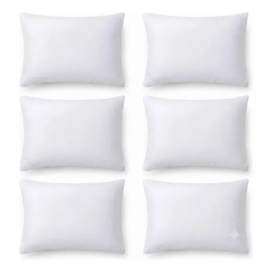 Kit 6 Fronhas Impermeável Anti - Ácaro Cor Branco Com Zíper Liso