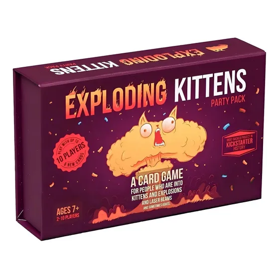 Juego De Cartas Exploding Kittens Party Pack 2-10 Jugadores
